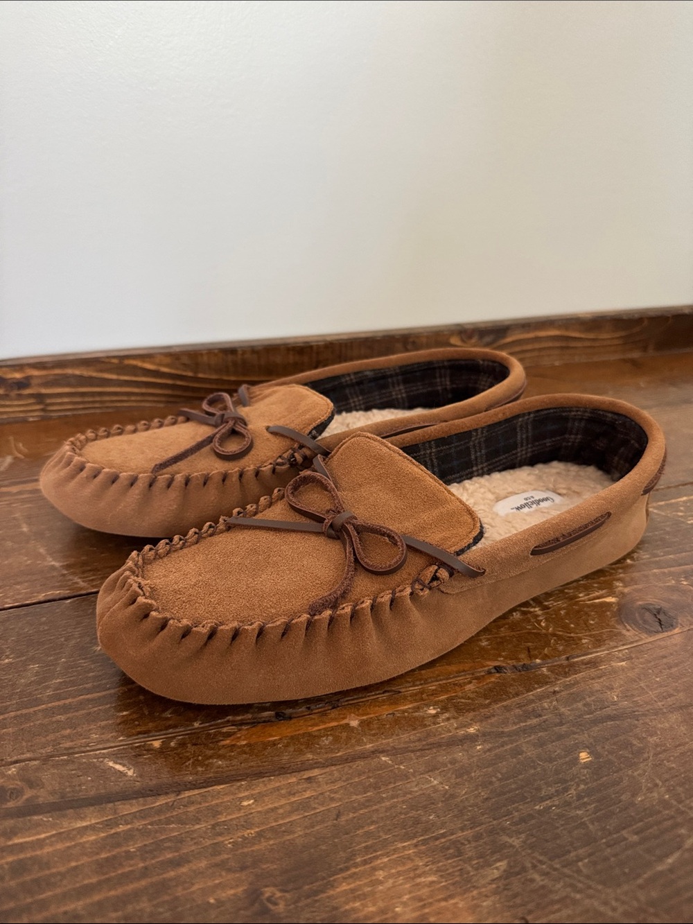 Goodfellow & Co Brown Suede Moccasin Slip-On Slippers